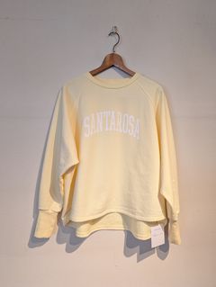 "SANTAROSA"ラグランスリーブロゴスウェット / ロゴスウェット / イエロー