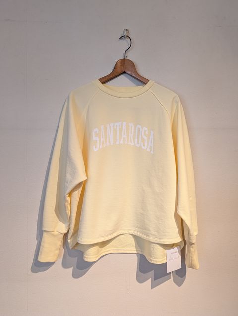 "SANTAROSA"ラグランスリーブロゴスウェット / ロゴスウェット / イエロー