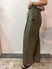 cotton cupra cargo easy pants / コットンキュプラカーゴイージーパンツ / カーキ