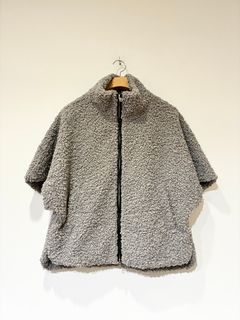 【ミリー】プードルボア ポンチョ / ベスト / グレー