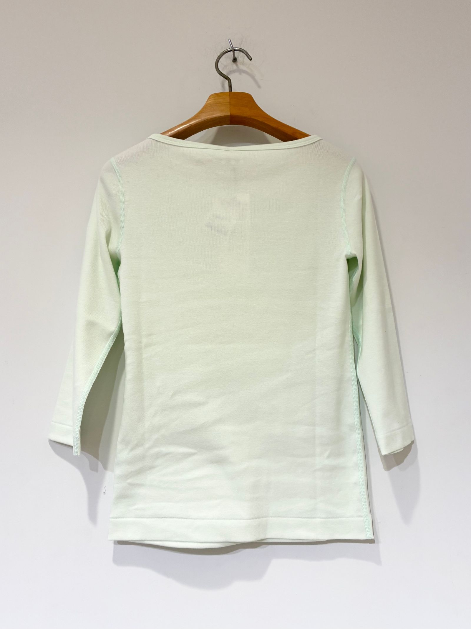 ジンジャー 七分袖 / ボートネックカットソー / ライムグリーン