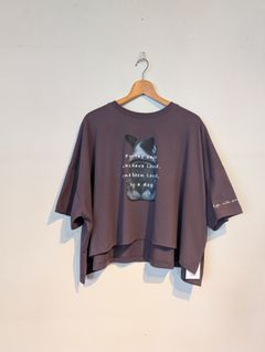 コーギープリント半袖Tシャツ / チャコール