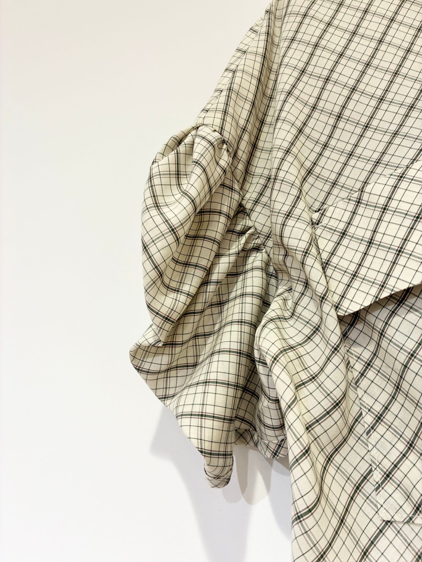 Sienna Glow Check Puff Blouse / パフスリーブチェックブラウス / イエロー