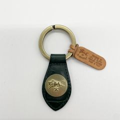 型押し小判型キーリング