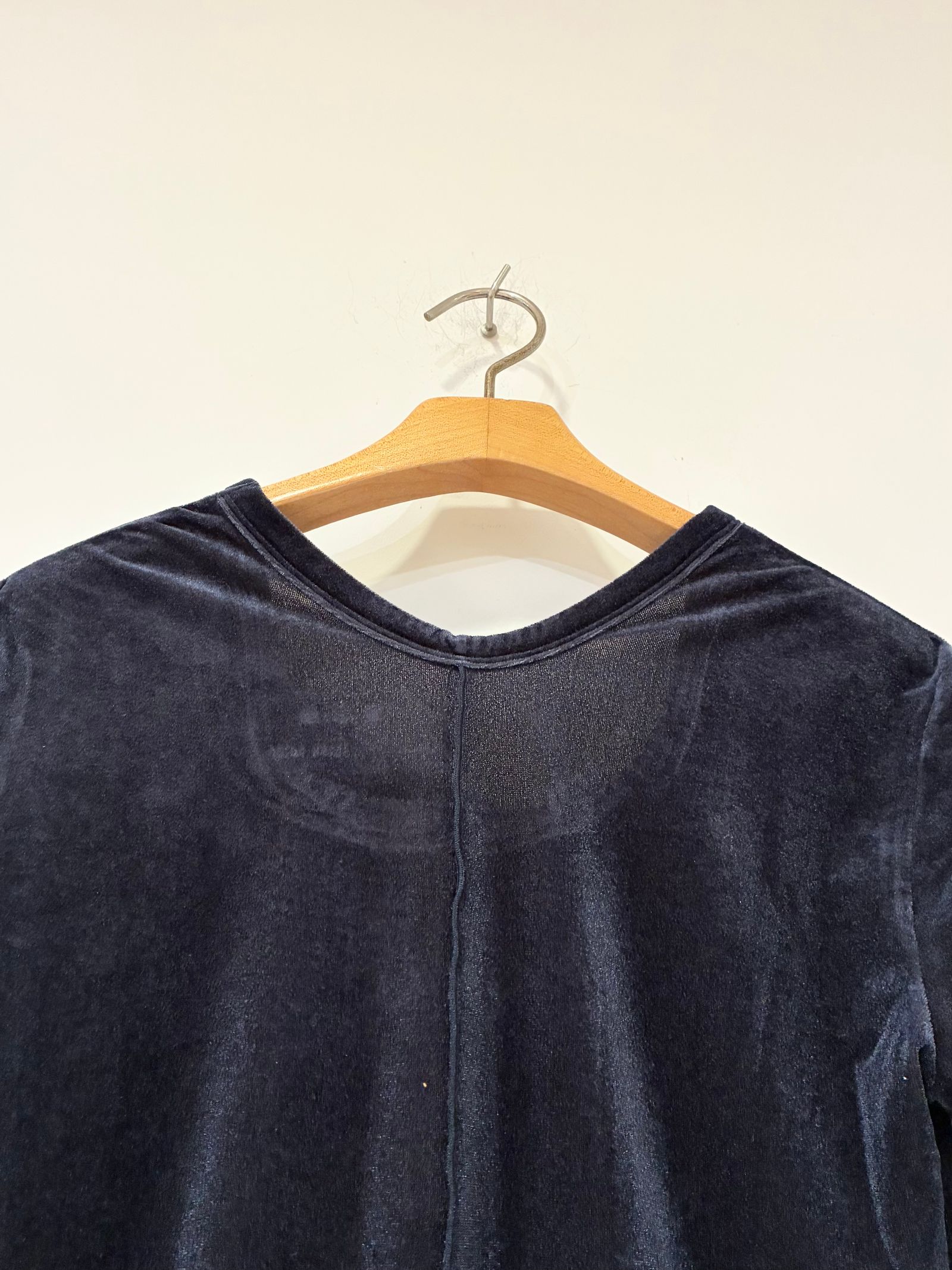 シアーベロア 長袖Tシャツ / ネイビー