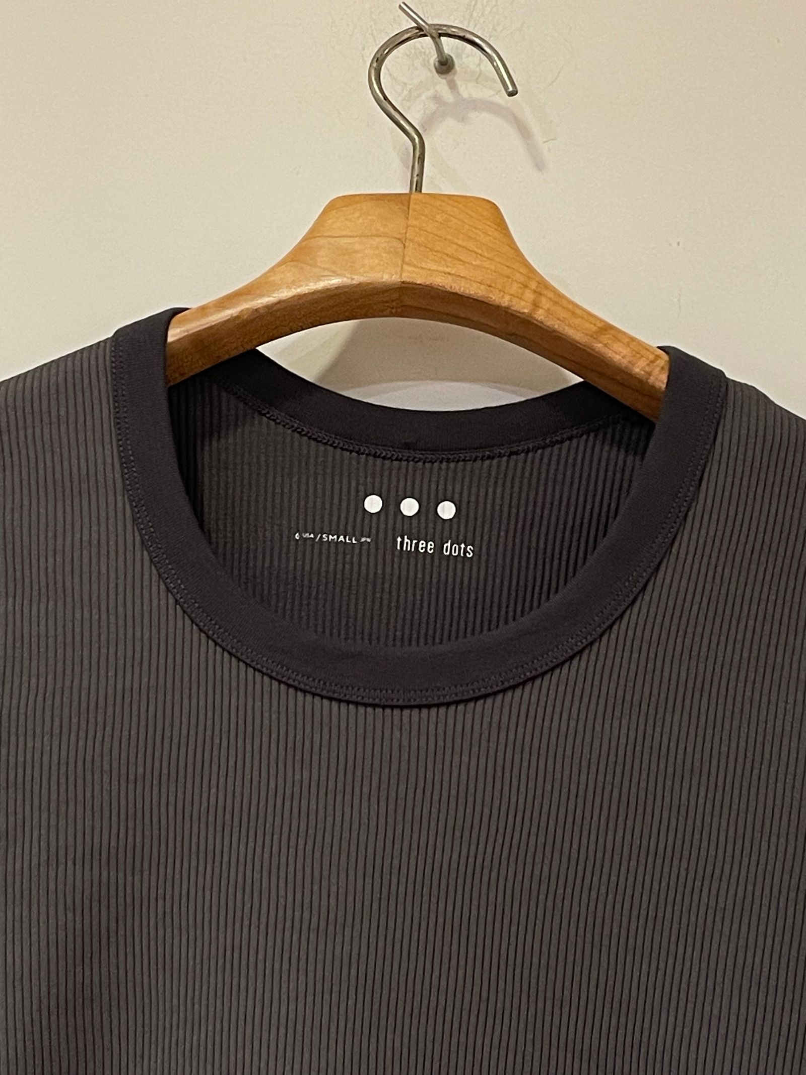 シャイニー リブジェシカ / リブカットソー / チャコールグレー