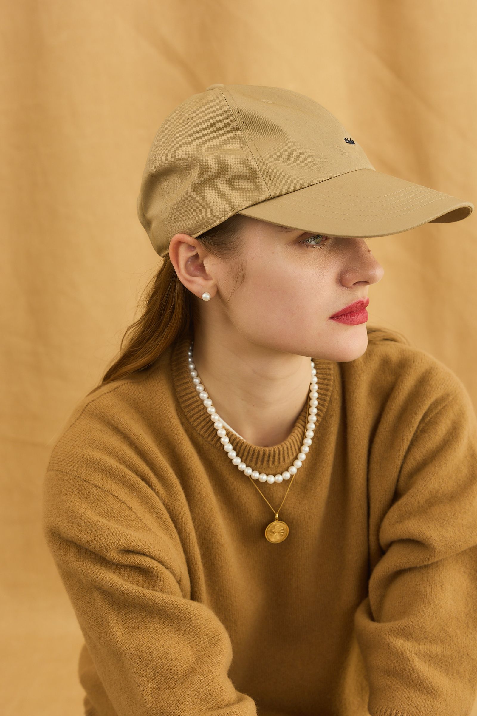 OBLADA CAP / ロゴ刺しゅうキャップ / ベージュ