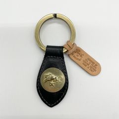 型押し小判型キーリング