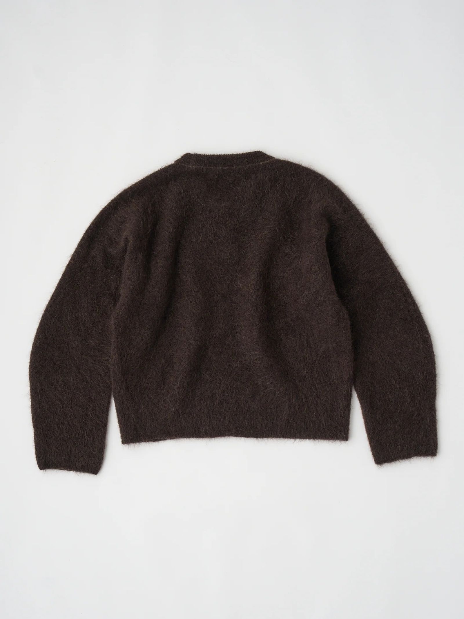STRETCH SUPERKID MOHAIR CREW-NECK P/O / モヘヤニット / ダークブラウン
