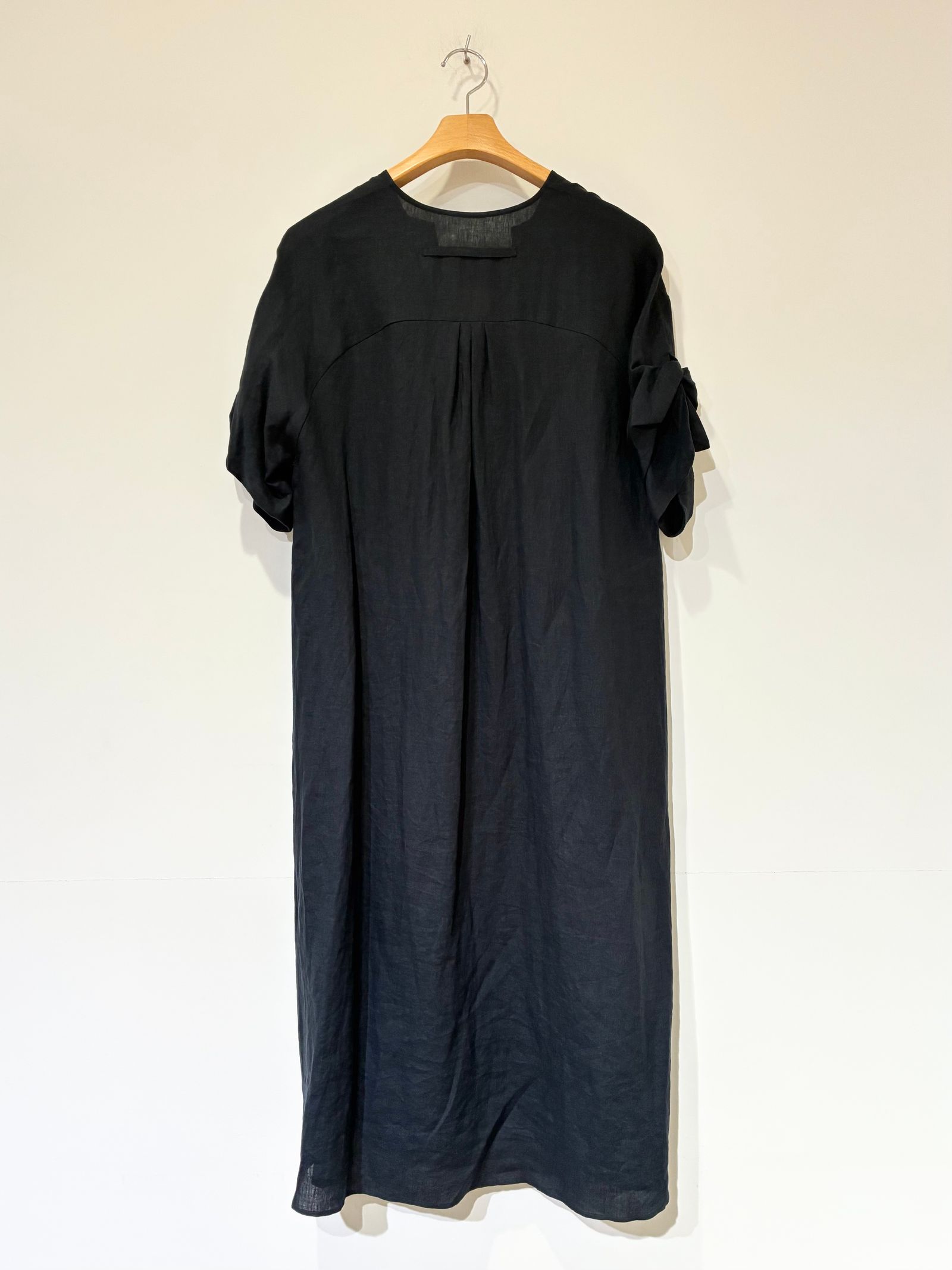 リネンツイストスリーブワンピース / ネイビー