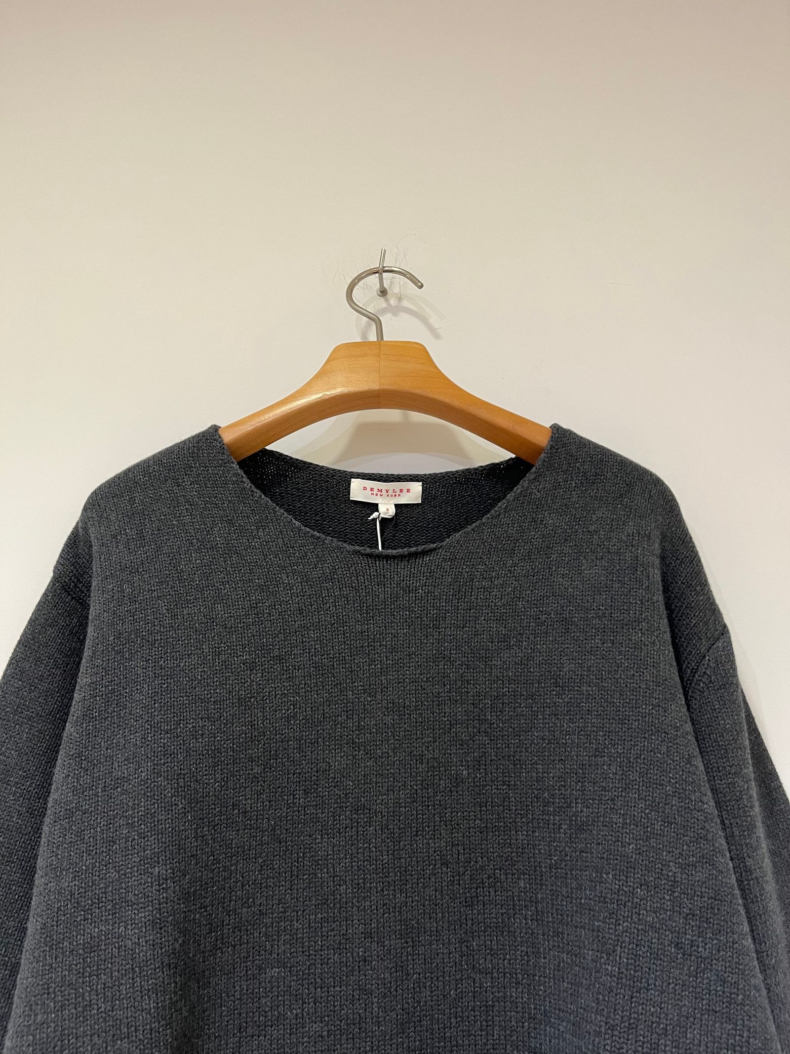 Hanzo Cotton Top / オーバーサイズ / コットンニット / チャコール