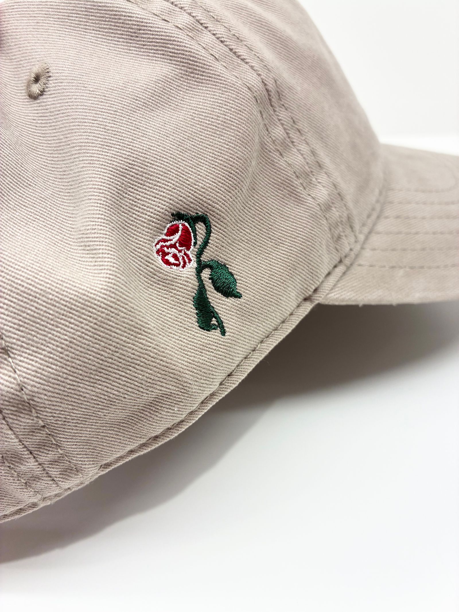 Sherry Rose Cap / 刺繍ロゴキャップ / ベージュ