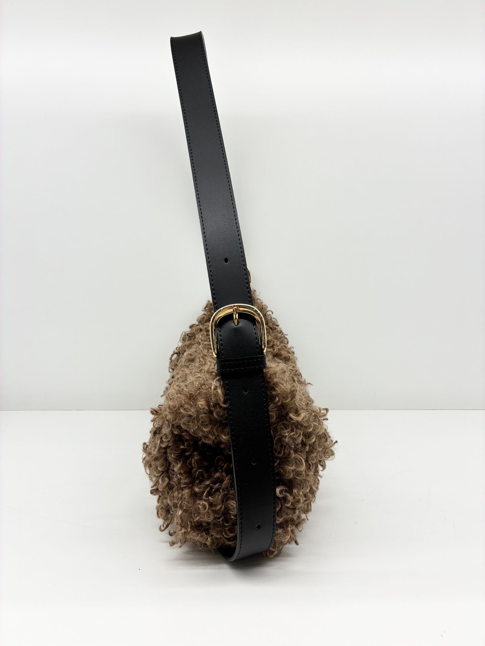 ELMO / カルガンラムエコファーショルダーバッグ / ブラウン