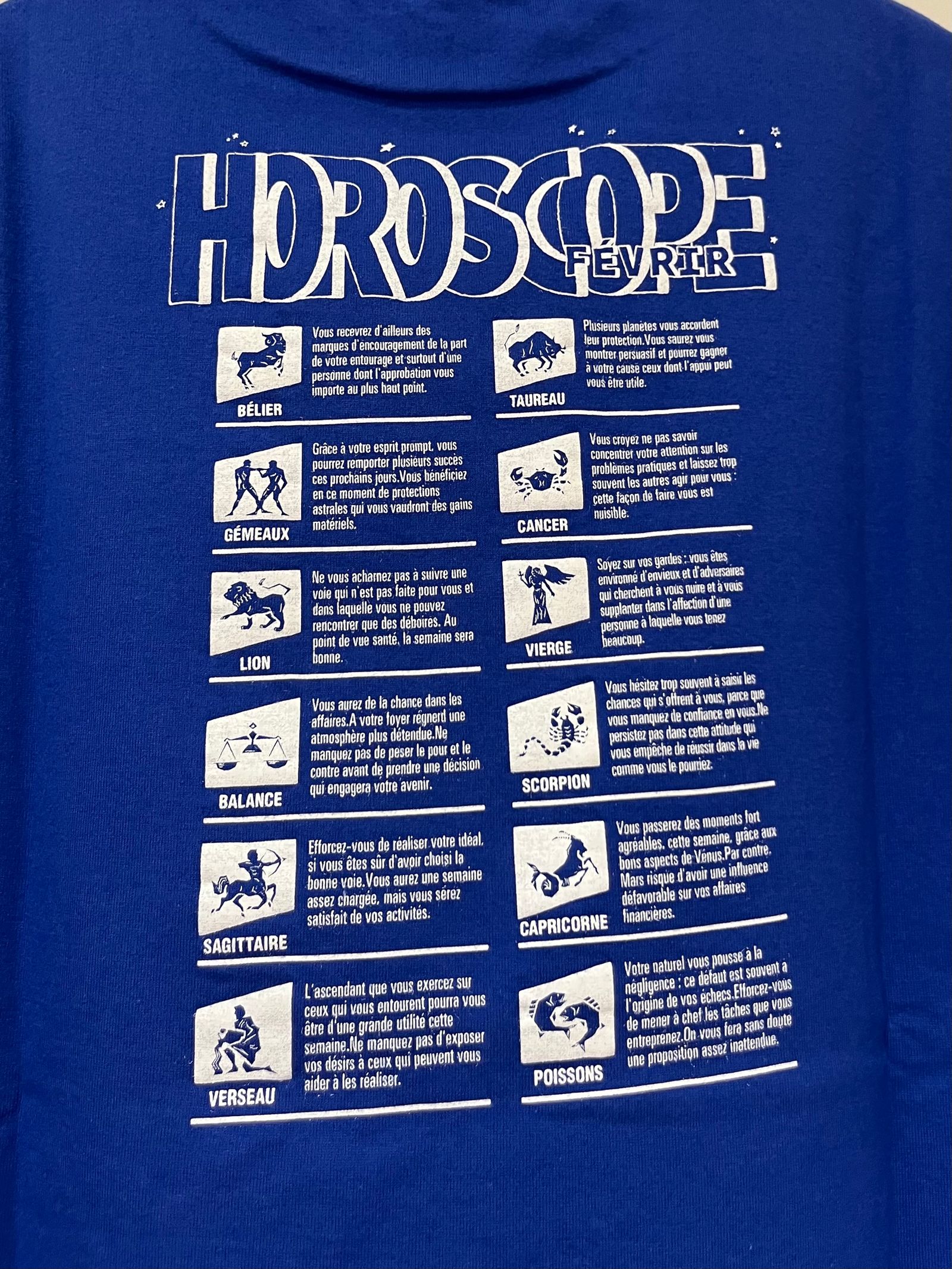 HOROSCOPE TEE / プリントTシャツ / ブルー