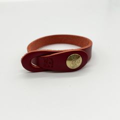 スナップボタンレザーブレスレット