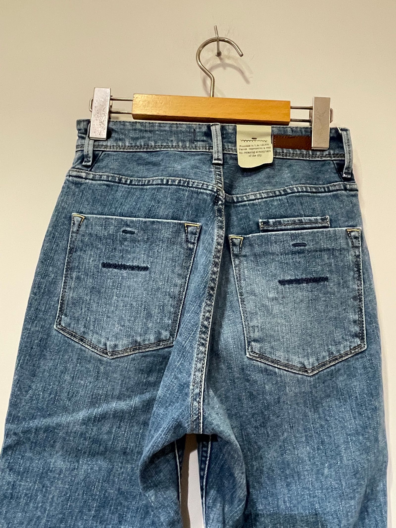 セミフレア / カットオフデニム / ブルー