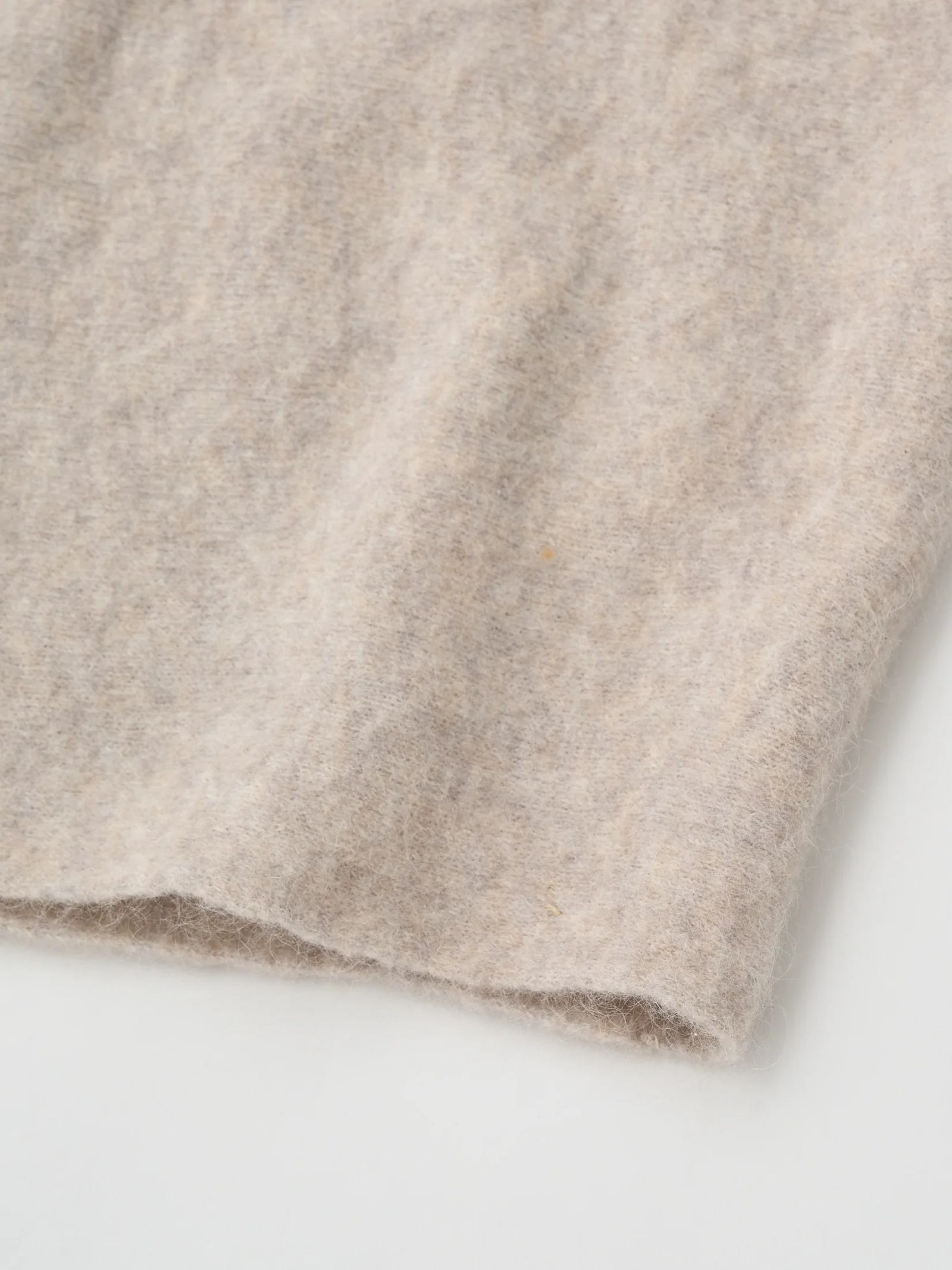STRETCH SUPERKID MOHAIR CREW-NECK P/O / ニット / グレー / ベージュ