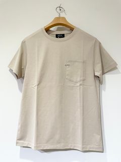 刺繍入りポケットTシャツ / ワンポイントポケットTシャツ / ベージュ