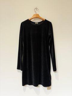 Velour Mini Dress / ベロアミニワンピース / チュニック / ブラック