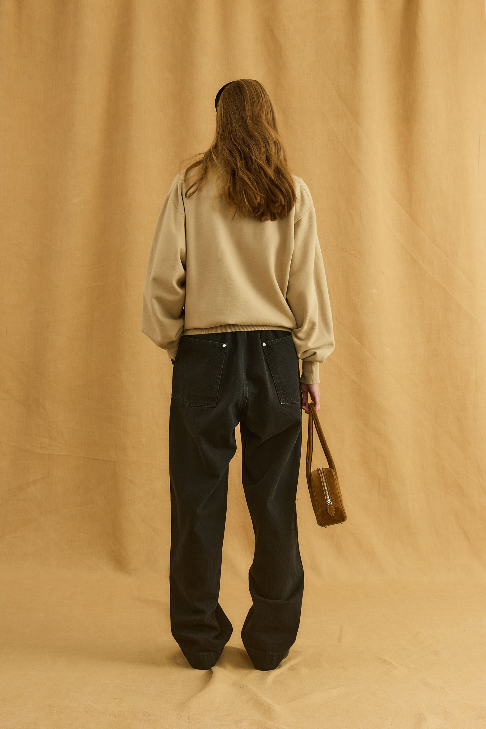 HALF ZIP SWEAT / ベージュ