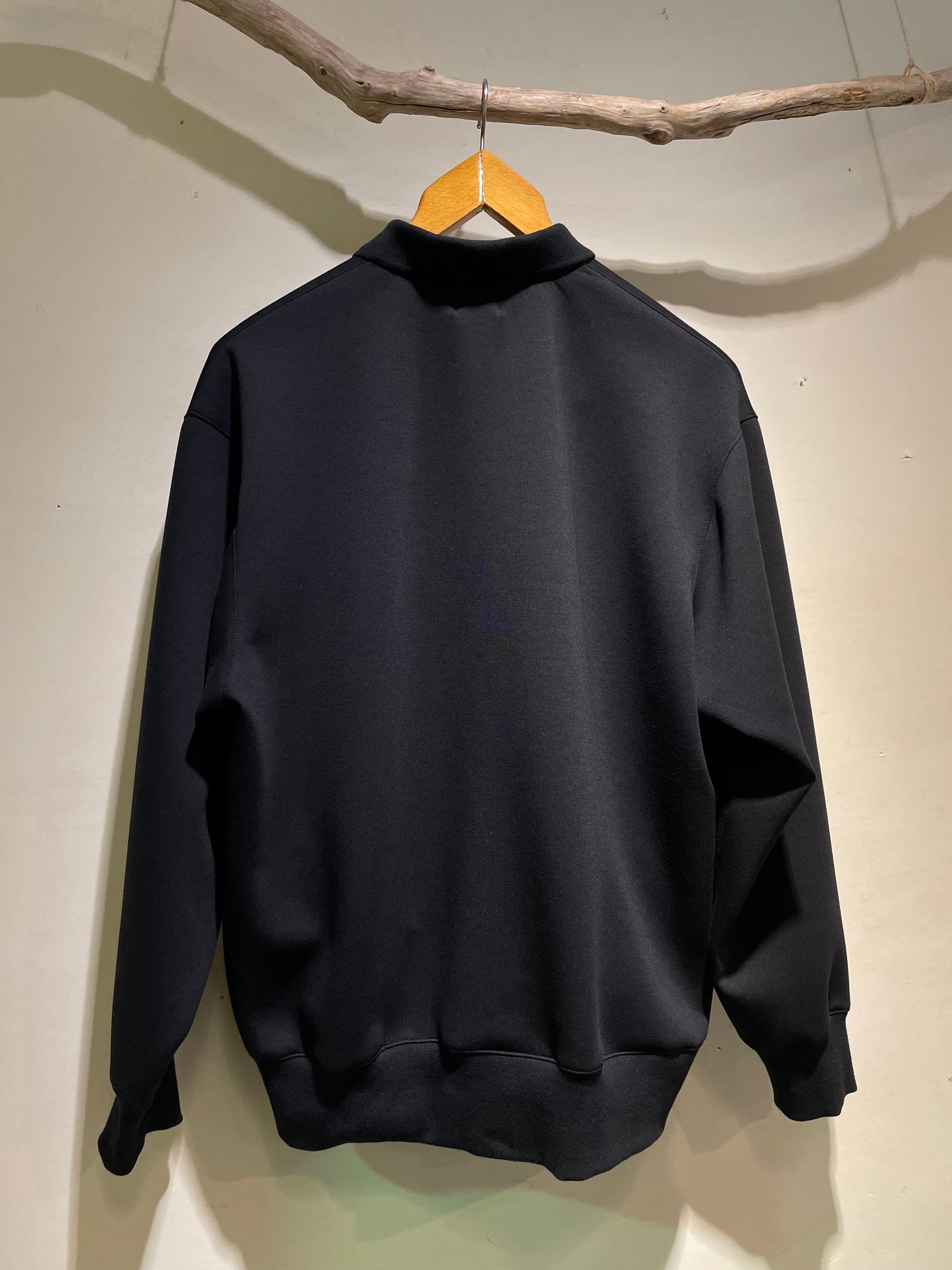 DOUBLE AIR KNIT POLO SHIRTS / ダンボールニットポロシャツ / ブラック