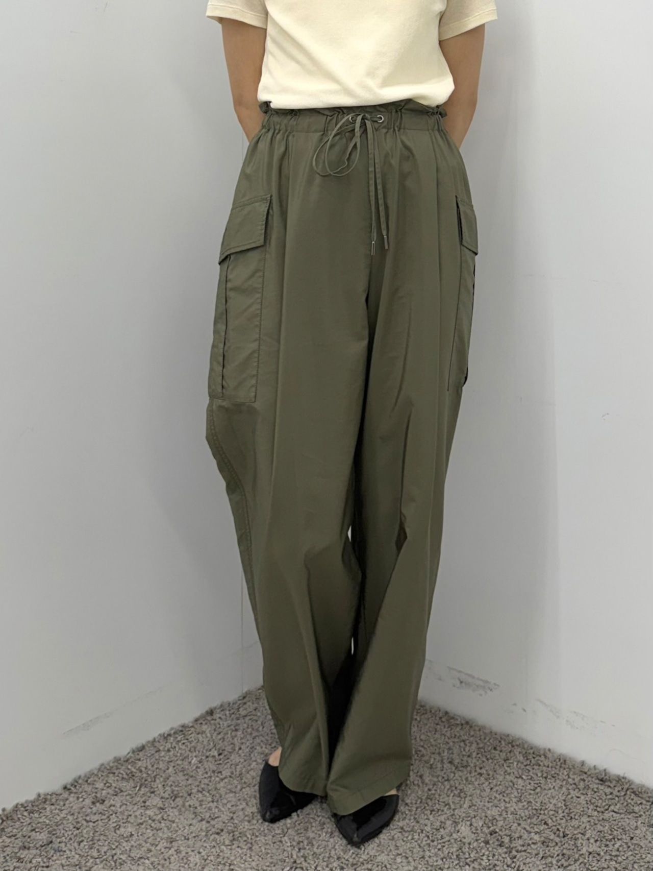 cotton cupra cargo easy pants / コットンキュプラカーゴイージーパンツ / ボルドー