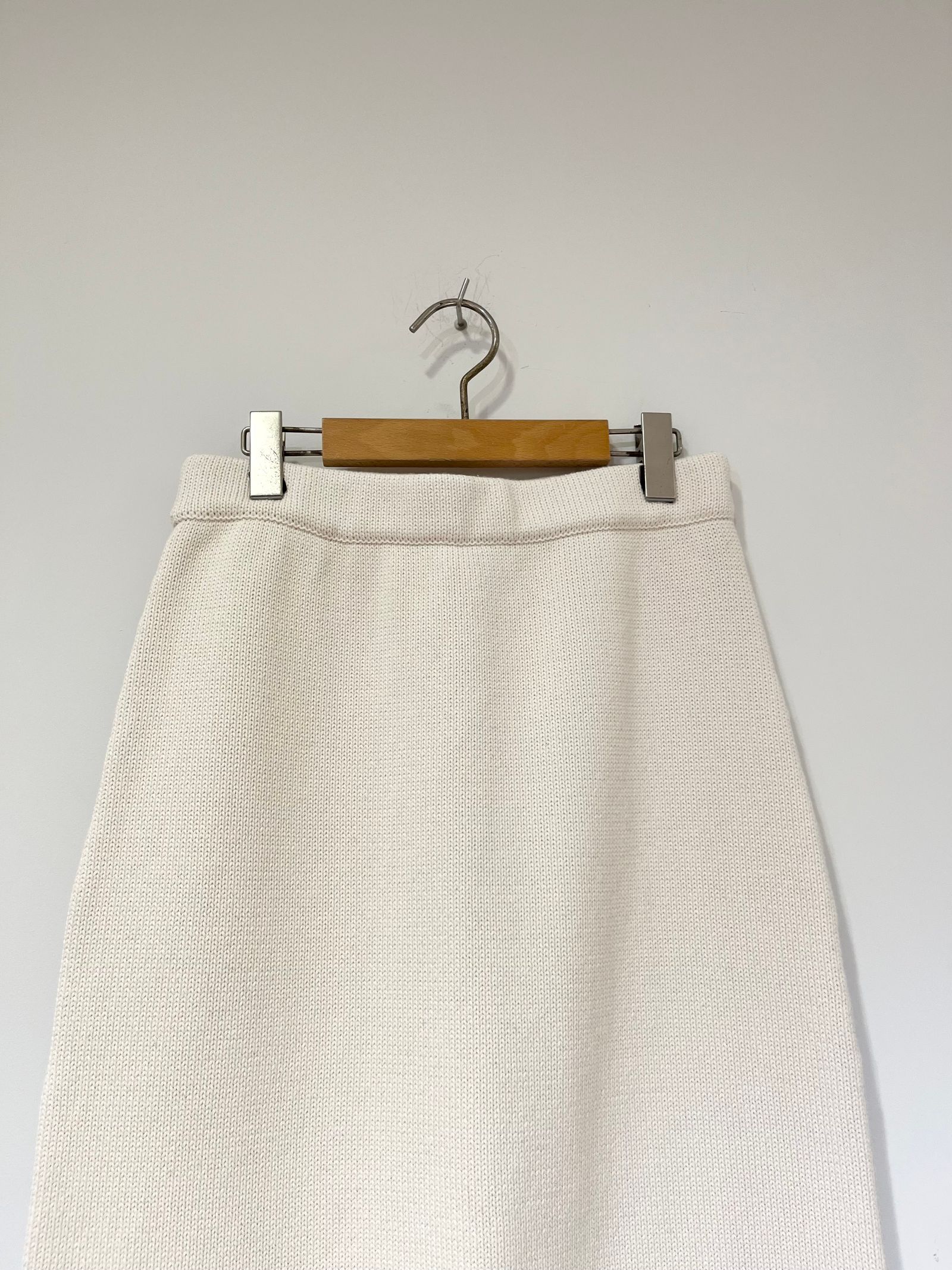 Agiri Cotton Skirt / ニットスカート / ホワイト