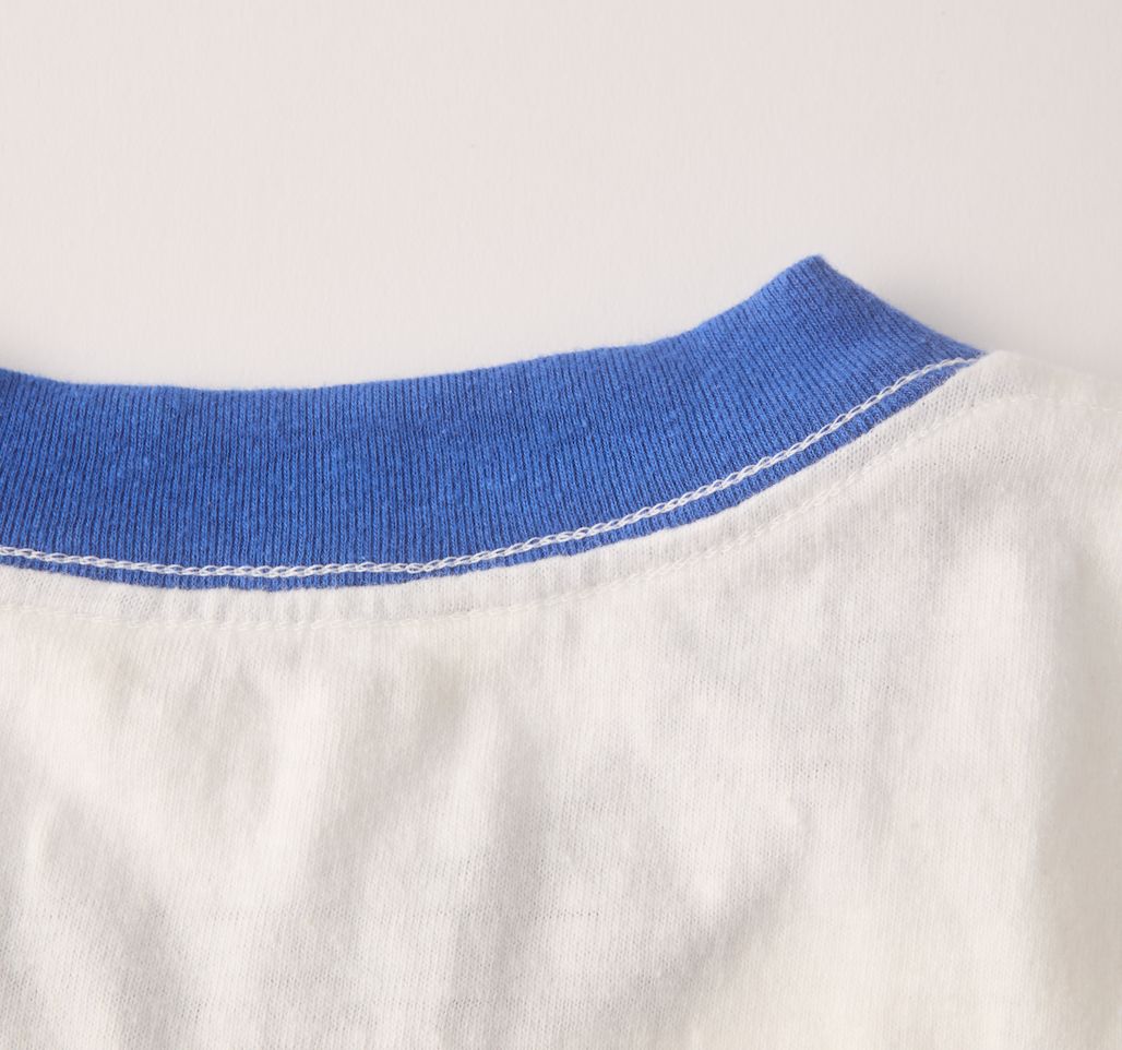 SUNNY BOWL TEE / プリントリンガーTシャツ / ブルー