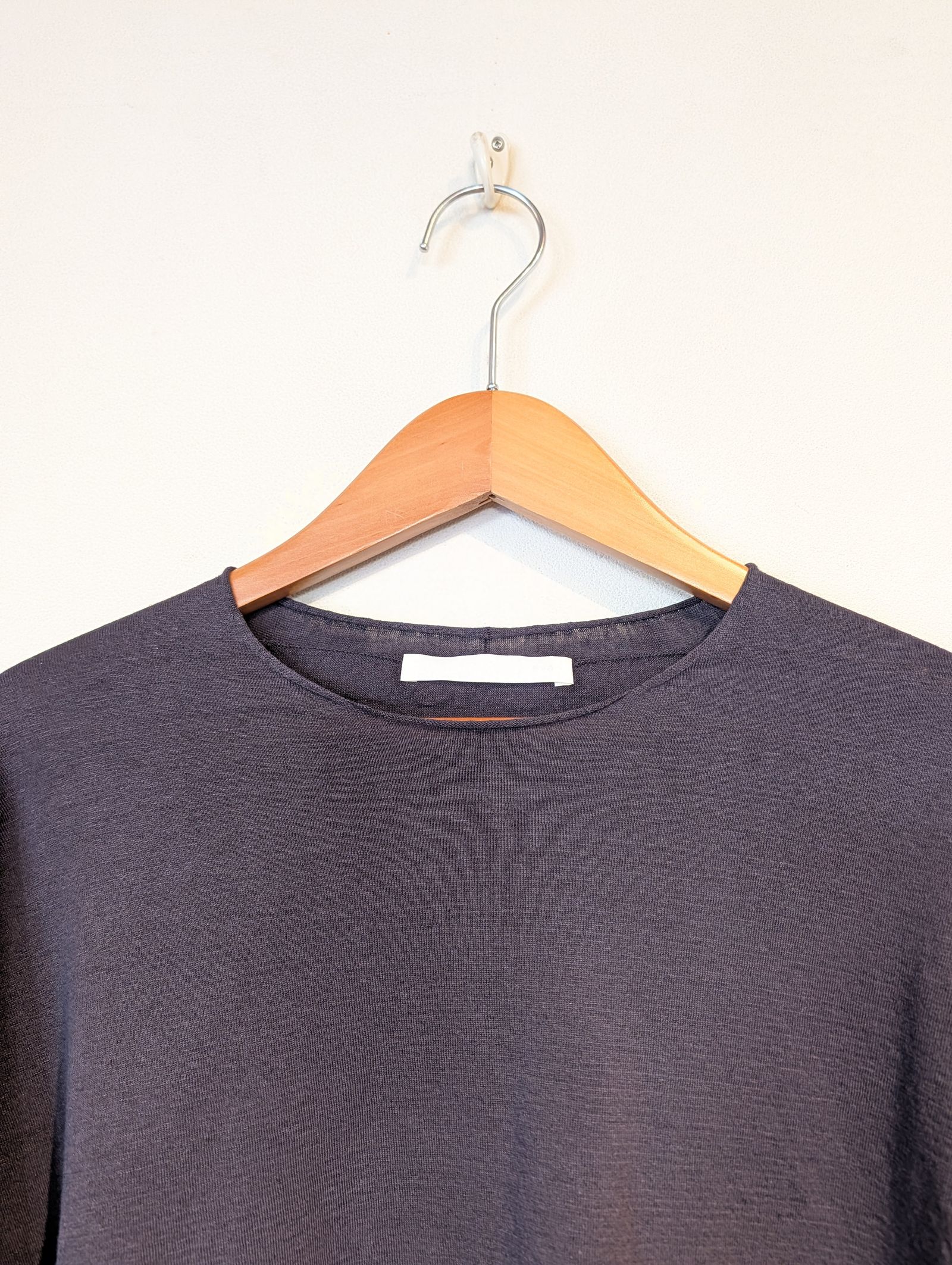 hemp cotton pullover / コットンニット / ブルーグレー