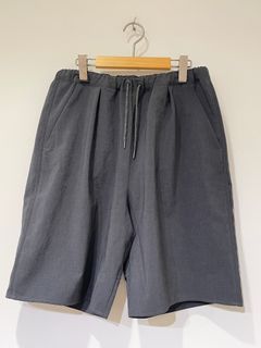 Shari Wide Shorts / タックワイドショートパンツ / シャンブレーブラック
