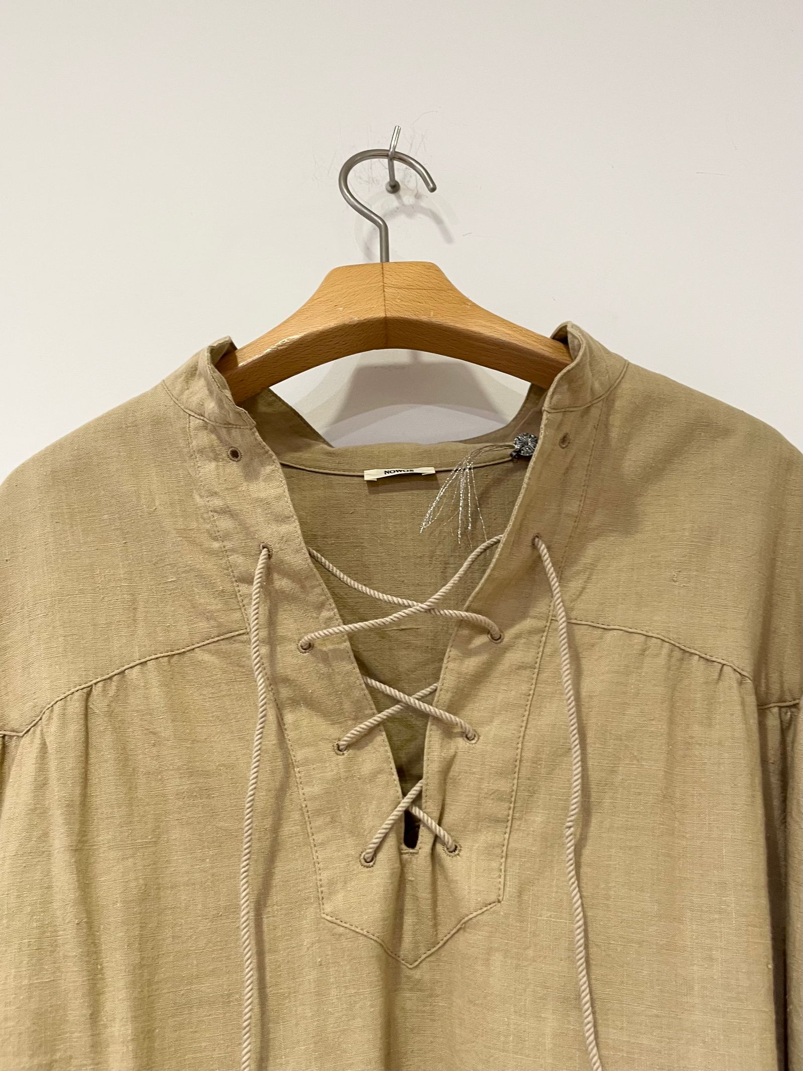 Lace Up Blouse / レースアップブラウス / ベージュ