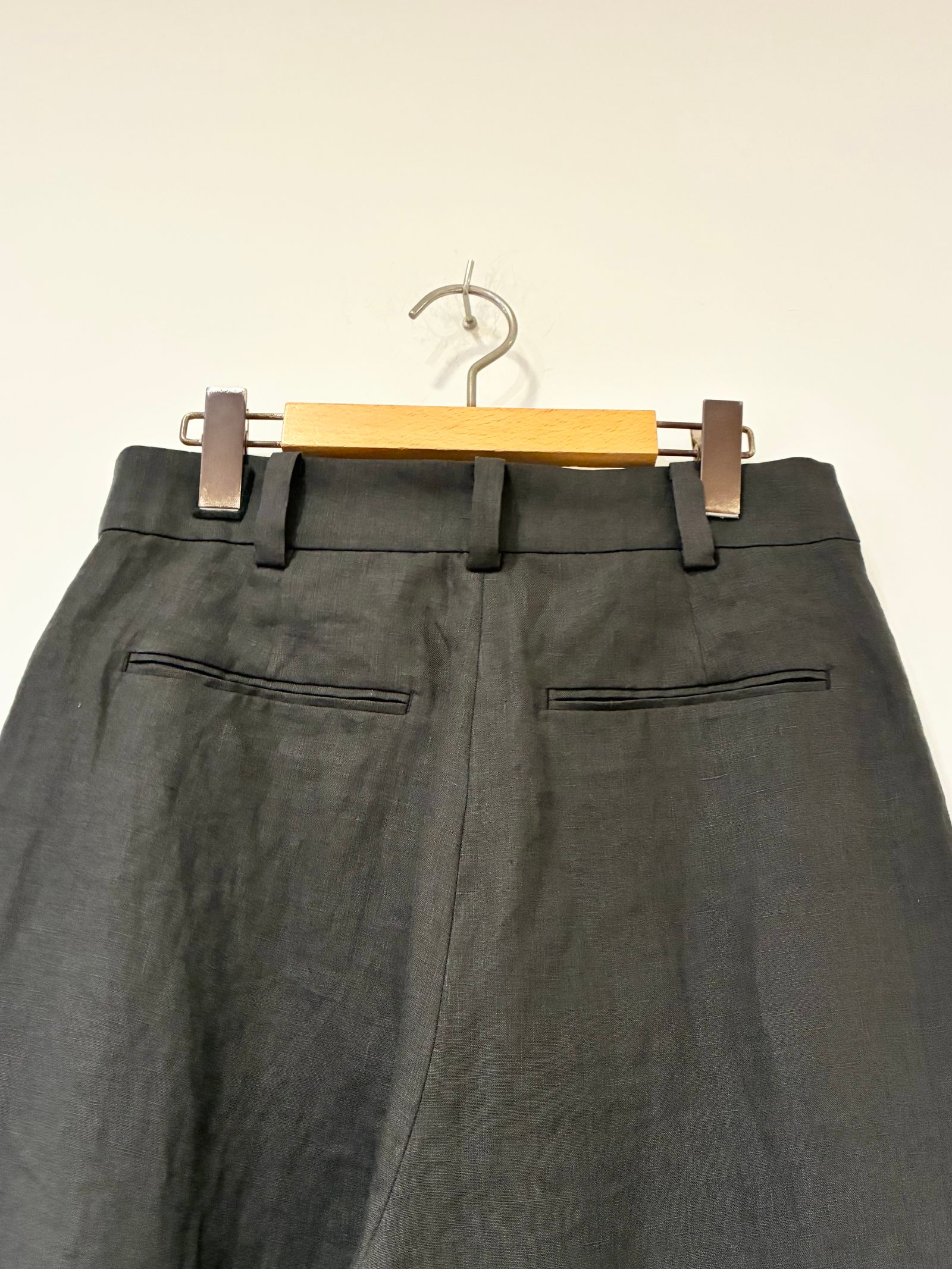 リネンワイドタックパンツ / ブラウン