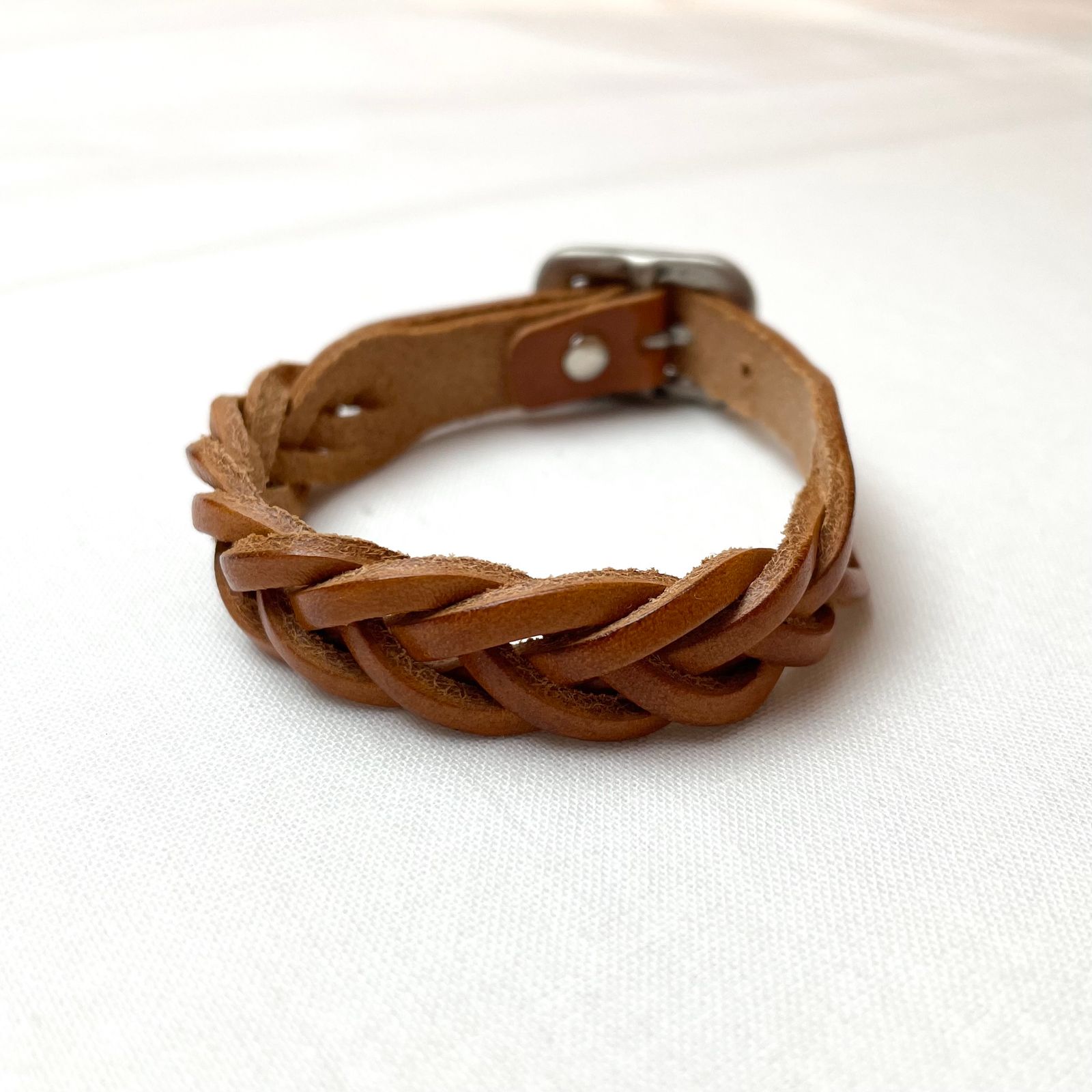 レザーメッシュブレスレット
