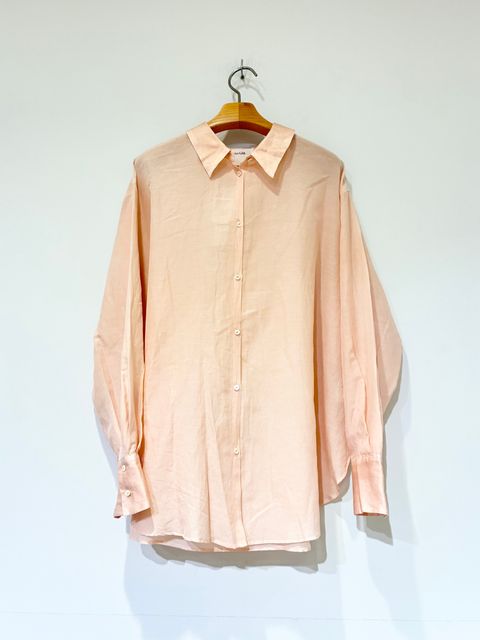コットンシルクシャツブラウス / ピンク