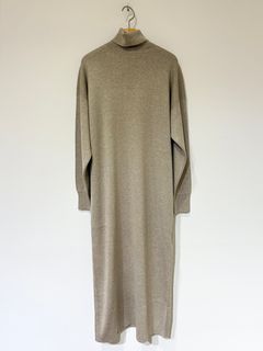【ラメニット】ルレックスセーター ドレス / ニットワンピース / ベージュ