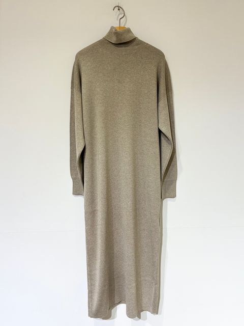 【ラメニット】ルレックスセーター ドレス / ニットワンピース / ベージュ