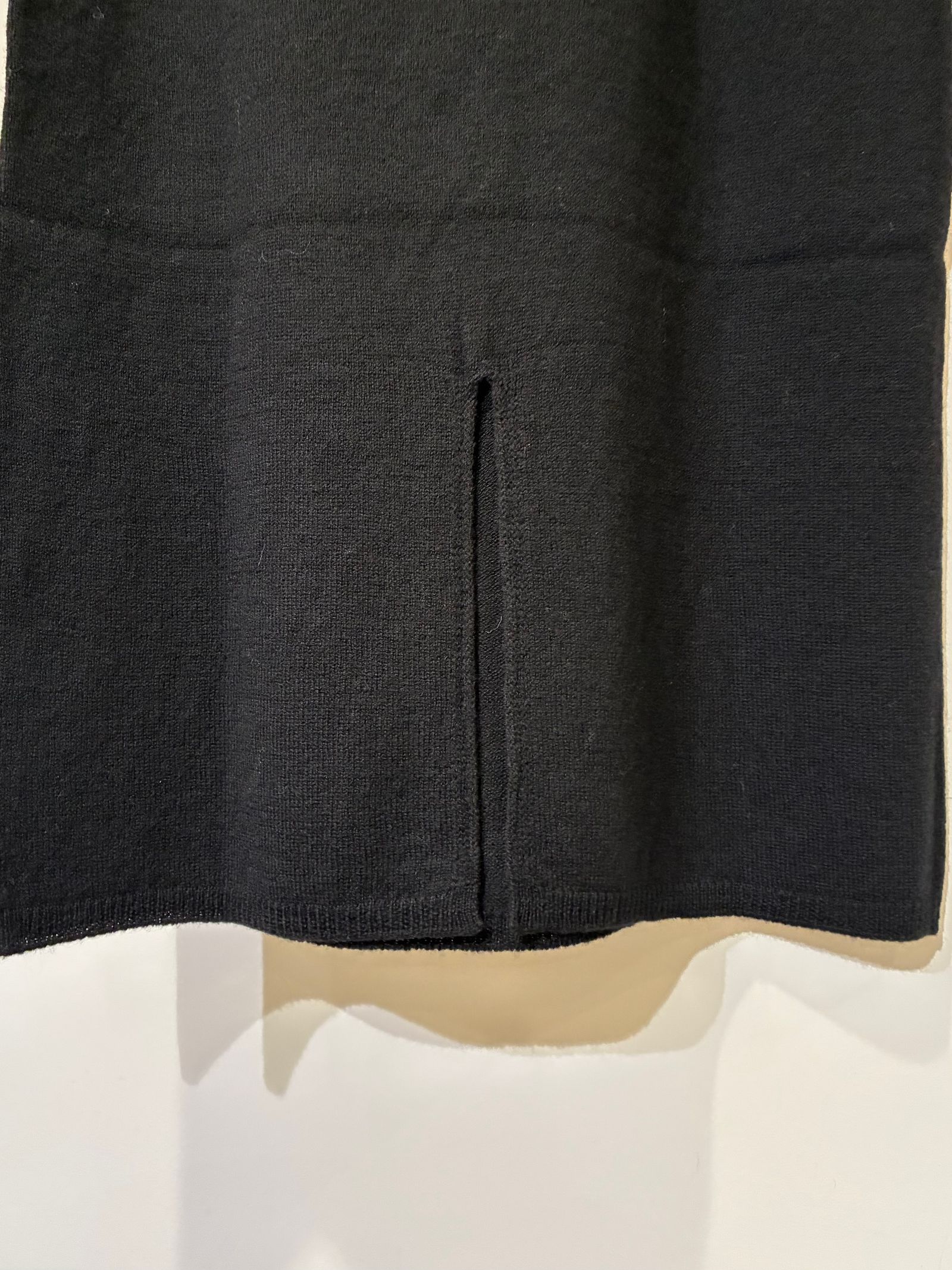 ウールカシミヤ スカート / ニットタイトスカート / ブラック