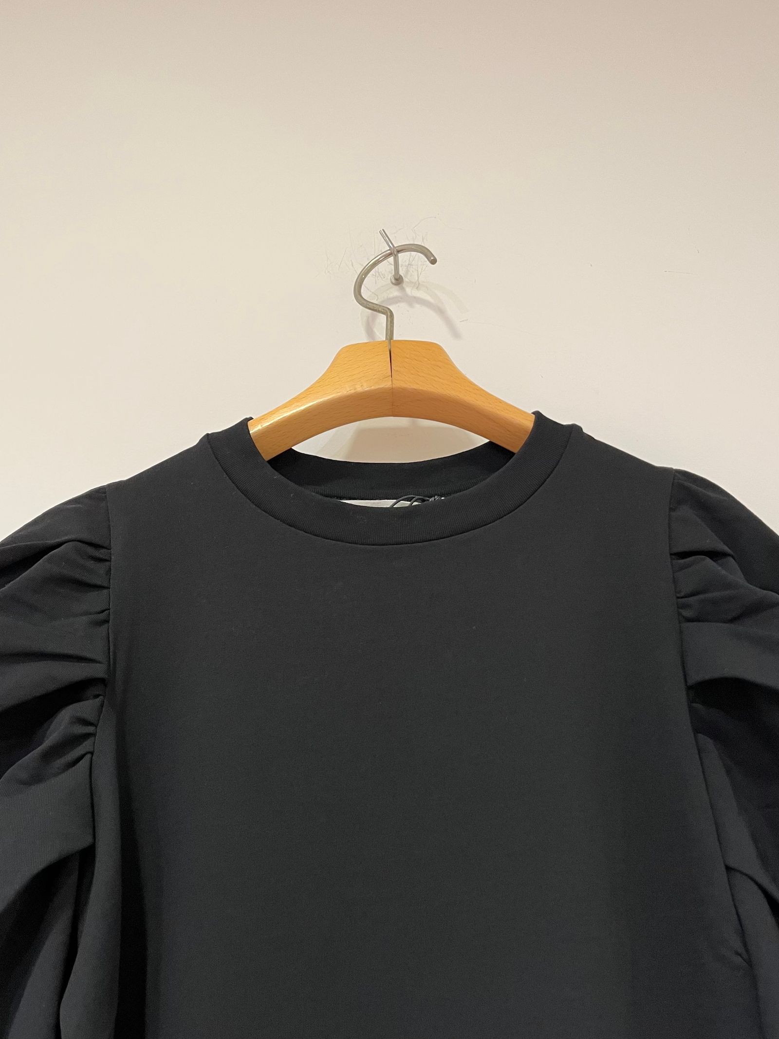 【ラスト1点】SHIRRING DRESS / シャーリングワンピース / パフスリーブ / ブラック