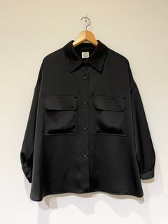 Bed&Breakfast / Satin LRM Shirts / サテンシャツ / ブラック