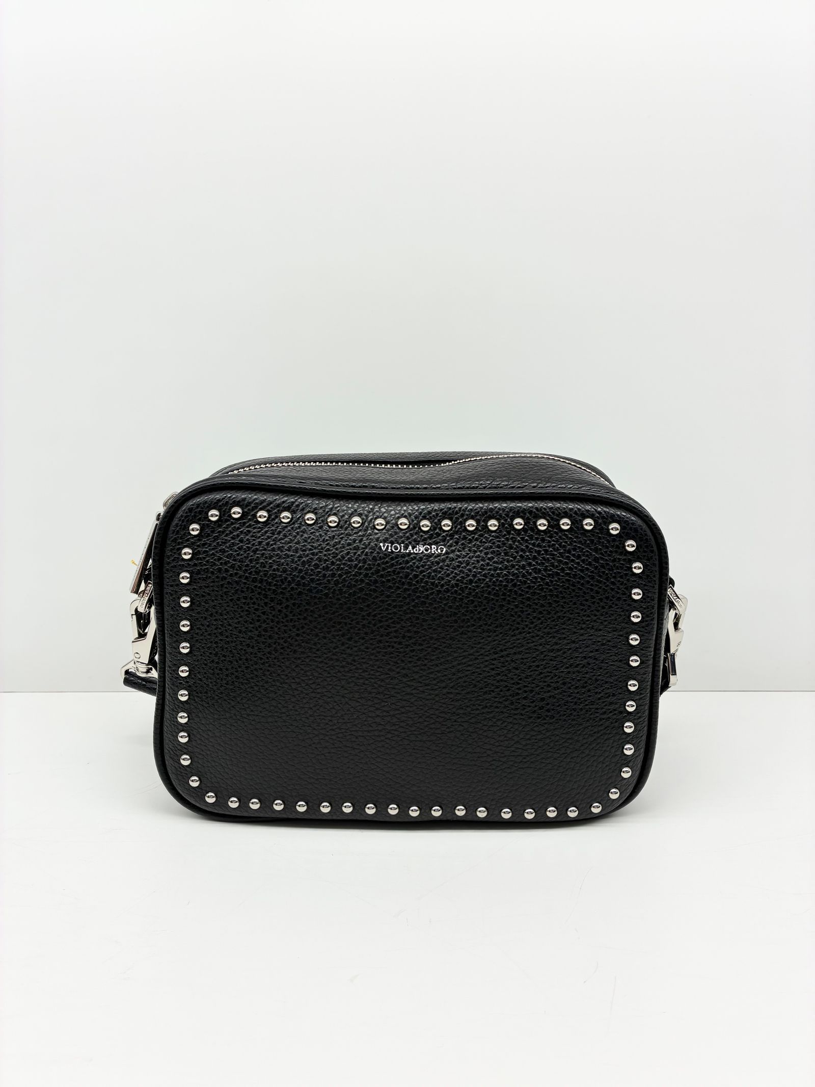 MIRO / スタッズ付きレザーカメラバッグ / ブラック