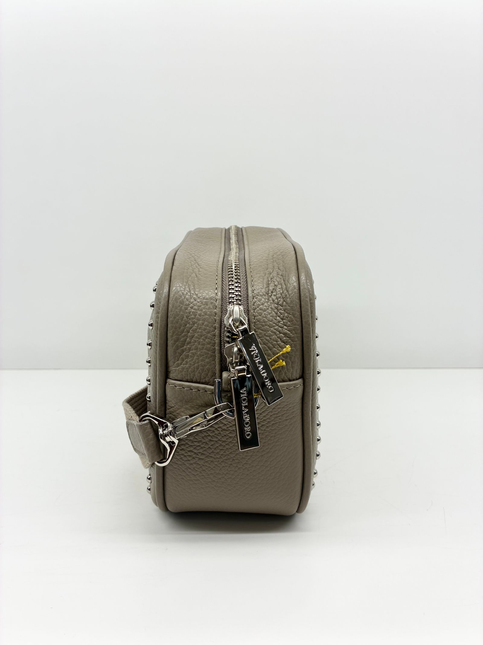 MIRO / スタッズ付きレザーカメラバッグ / トープ / ベージュ / グレージュ