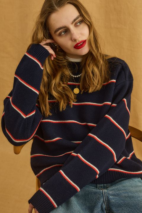 NEW WILLIAM / ボーダーニット / ネイビー