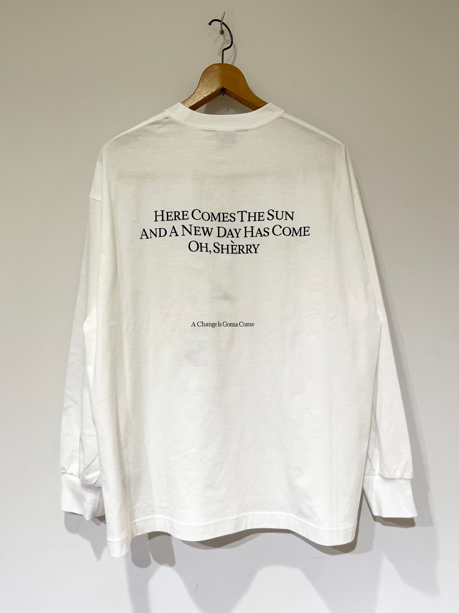 Oh Sherry / "New Day" L/S Tee / ロンT / ロングスリーブTシャツ / ホワイト