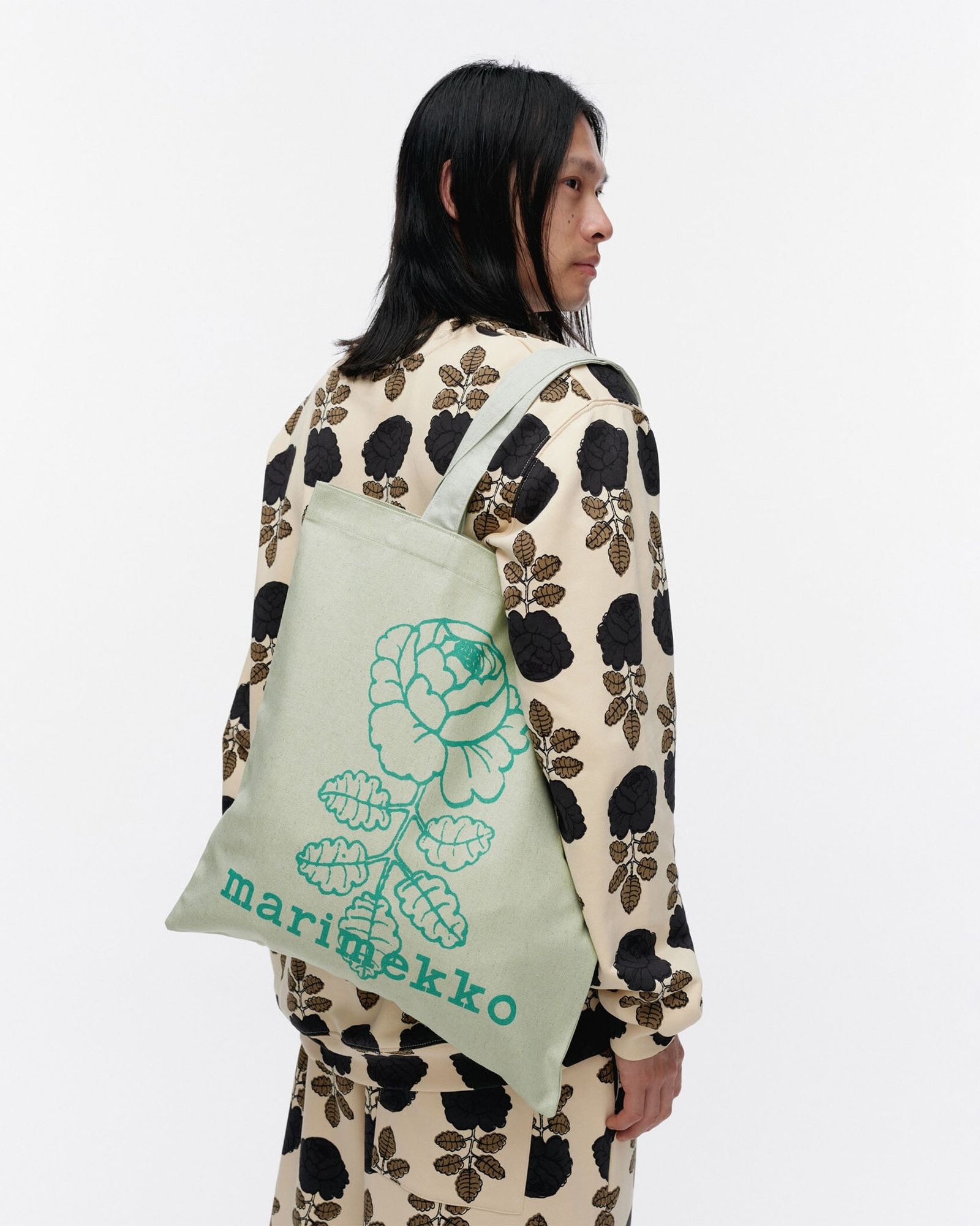 ☆ marimekko ☆ Vankka Vihkiruusu プレースメントバッグ - 770 Marimekko - Vankka Vihkiruusu Placement / トートバッグ
