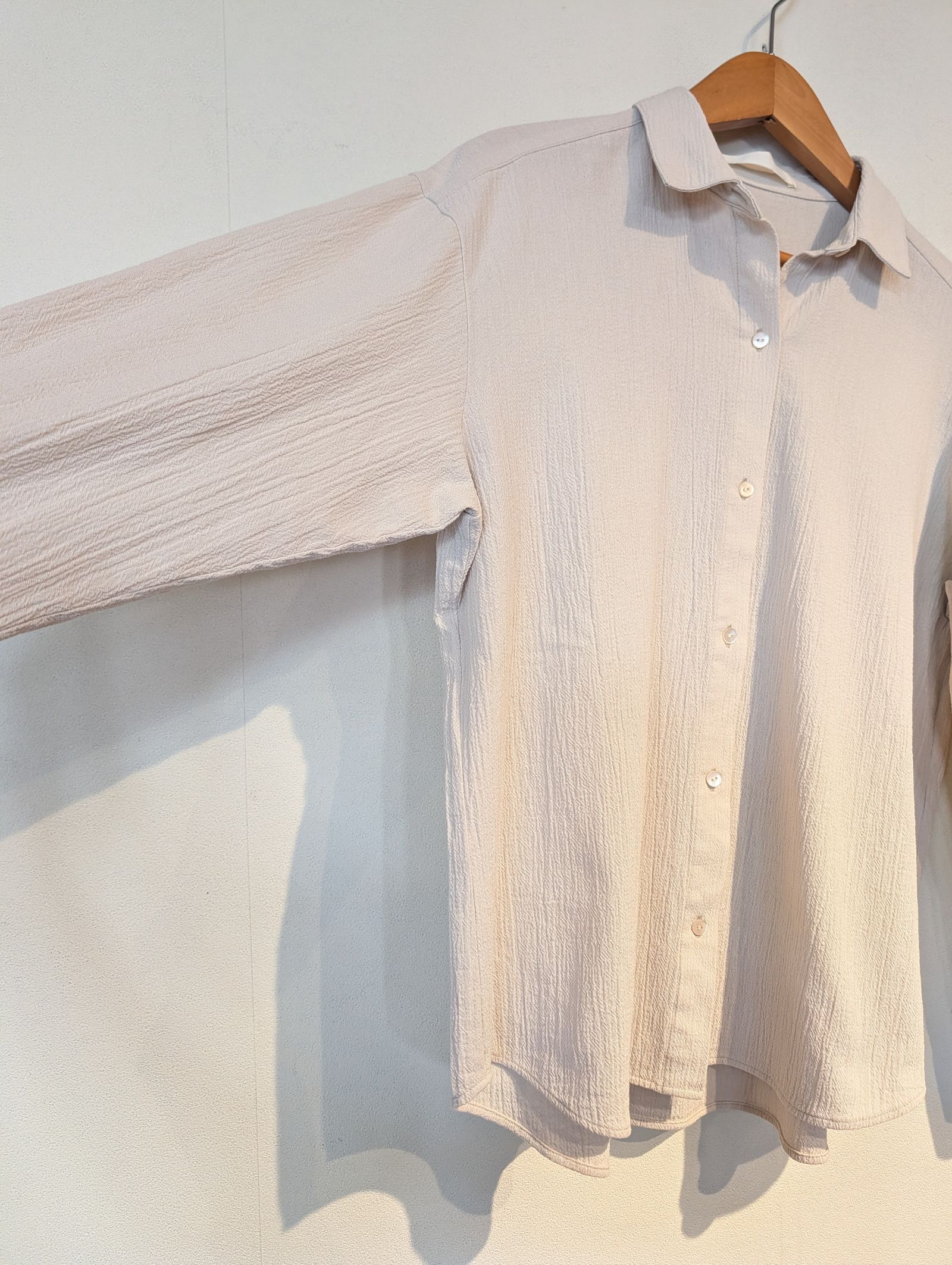 cotton shirt / コットンシャツ / アイボリー