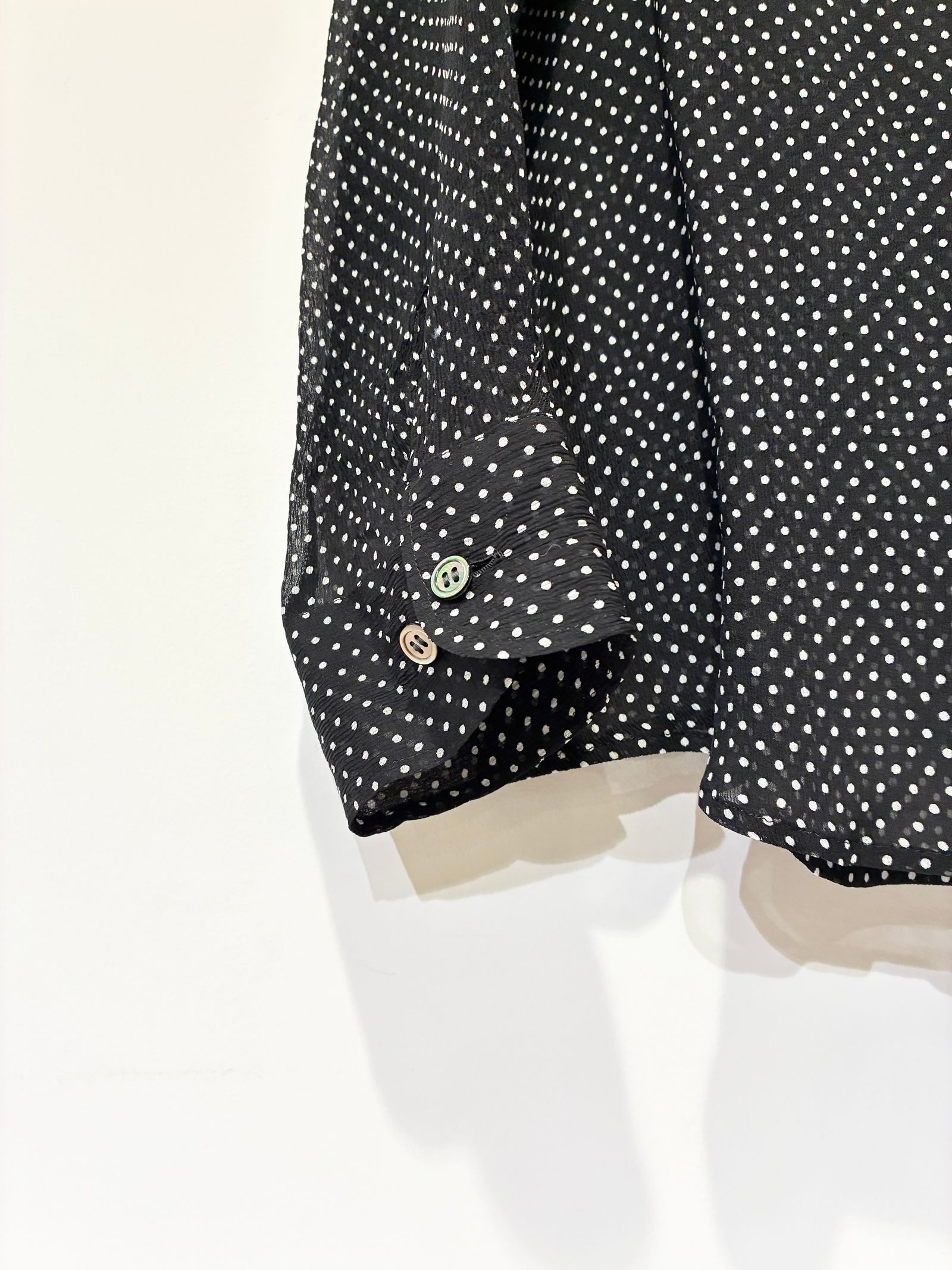 Dot Shirt / ドットシルクシャツ / ブラック