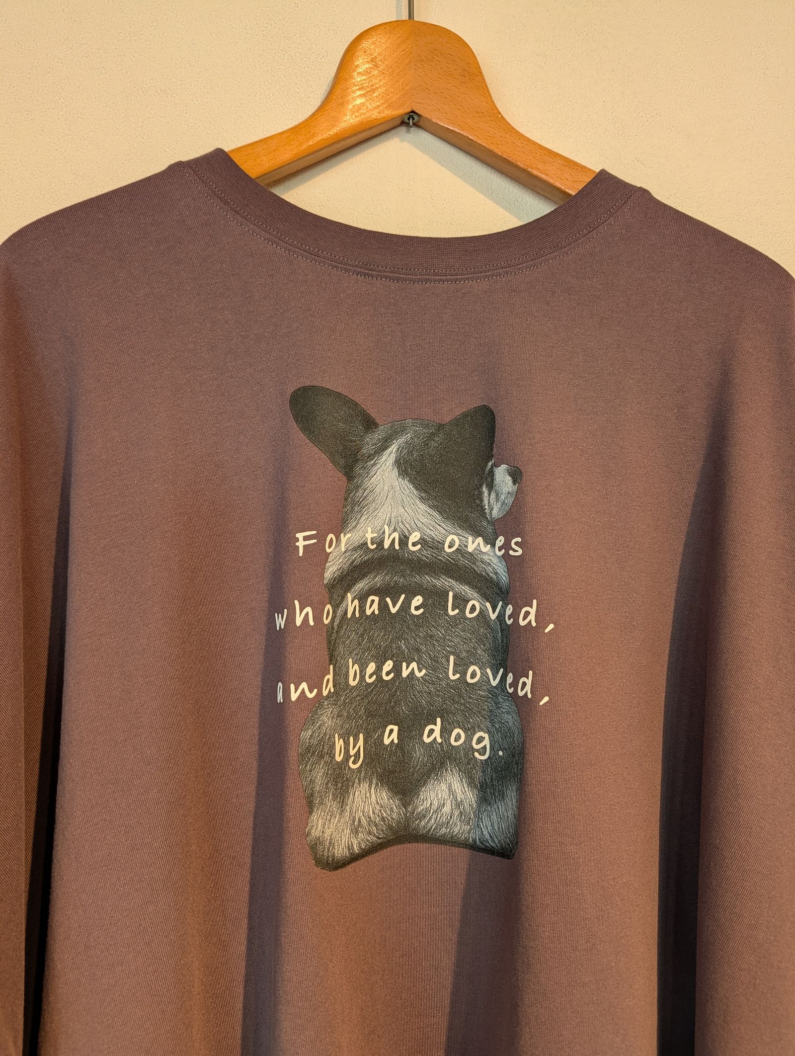 コーギープリント半袖Tシャツ / チャコール