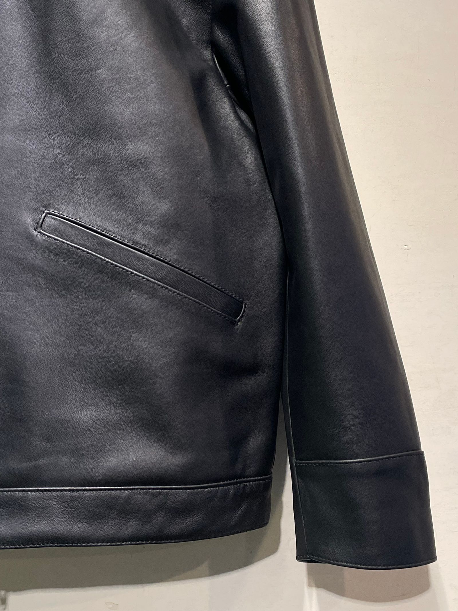 LEATHER ZIP SHORT JACKET /  レザージップショートジャケット /  ブラック