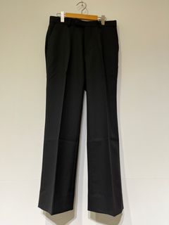 NO Pleats / ドレスパンツ / センタープレスパンツ / スラックス / ブラック
