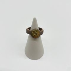 レザー コンチョ付き リング
